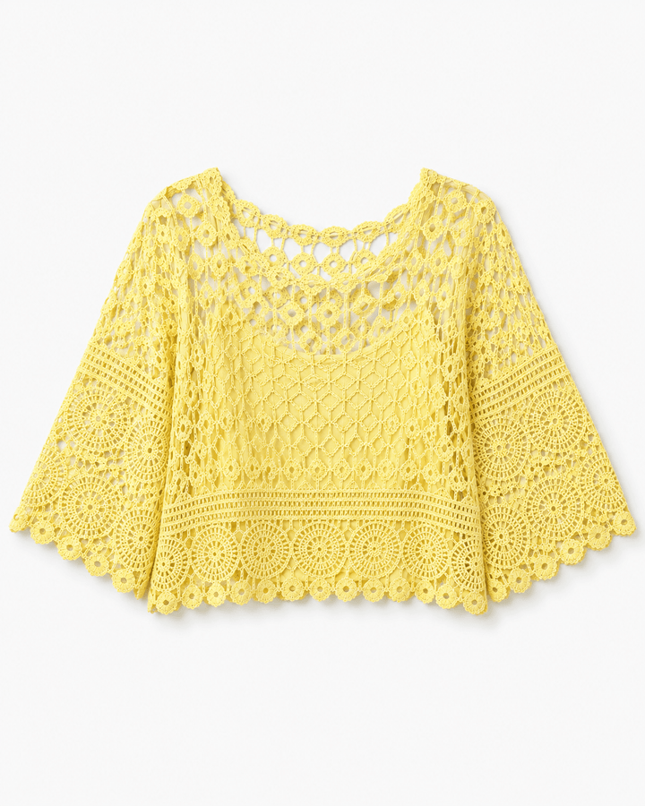 Milana Lined crochet top - Must Boutique
