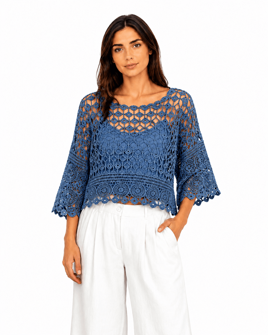 Milana Lined crochet top - Must Boutique