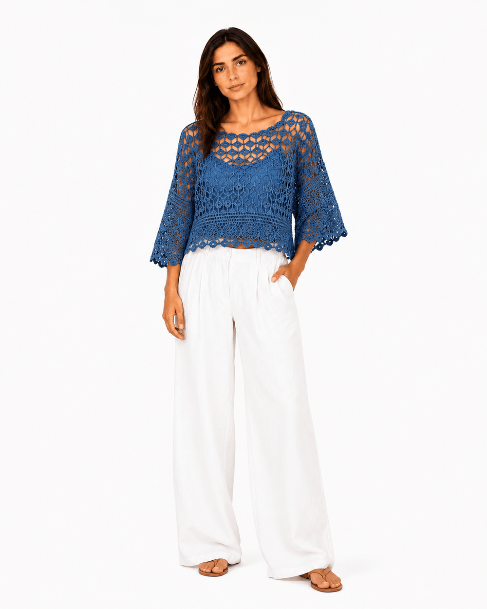 Milana Lined crochet top - Must Boutique