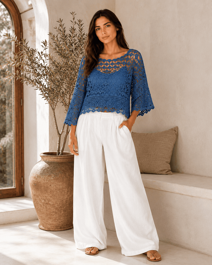 Milana Lined crochet top - Must Boutique