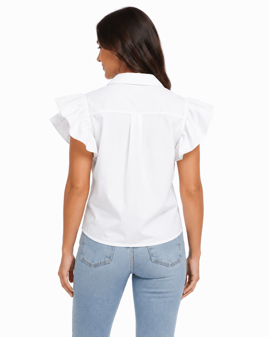 Milly Poplin Ruffle Shirt - Must Boutique