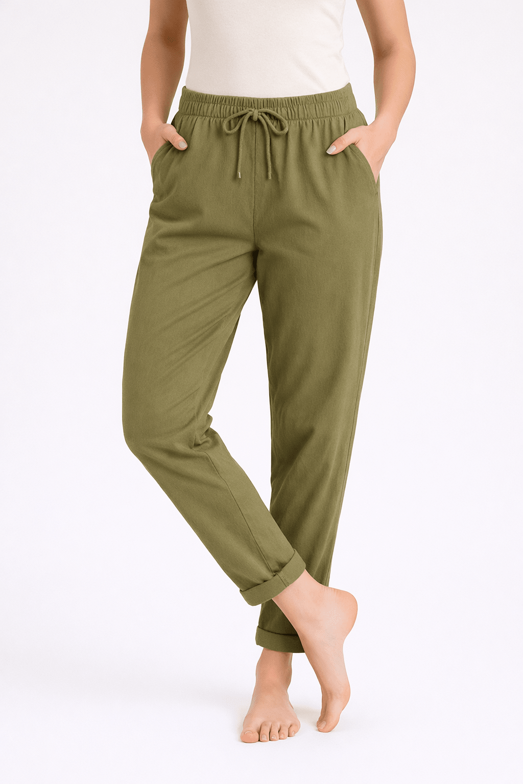 Modern Tapered Joggers with Elastic Waistband - Must Boutique