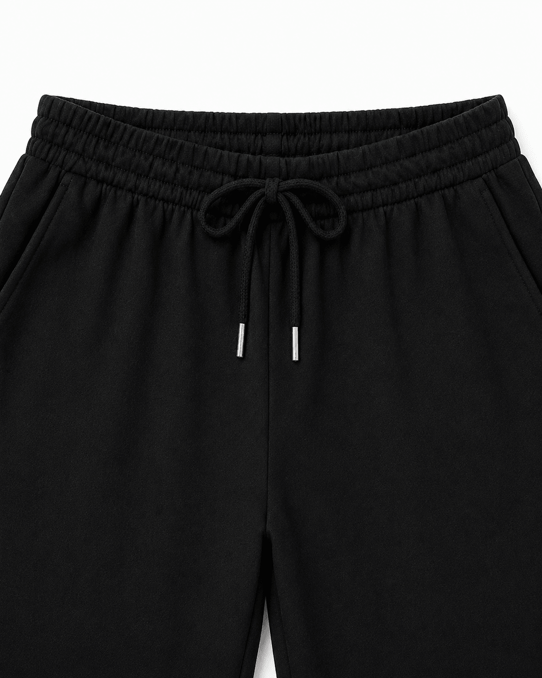 Black Modern Tapered Joggers with Elastic Waistband - Must Boutique