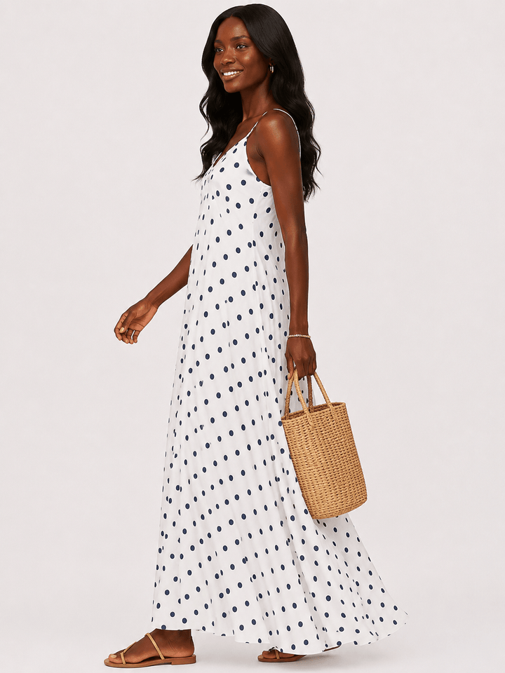 Monaco Polka Dot Maxi Dress - Must Boutique