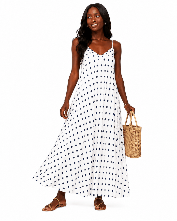 Monaco Polka Dot Maxi Dress - Must Boutique