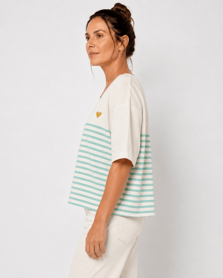 Monday Stripe Knit Tee - Must Boutique