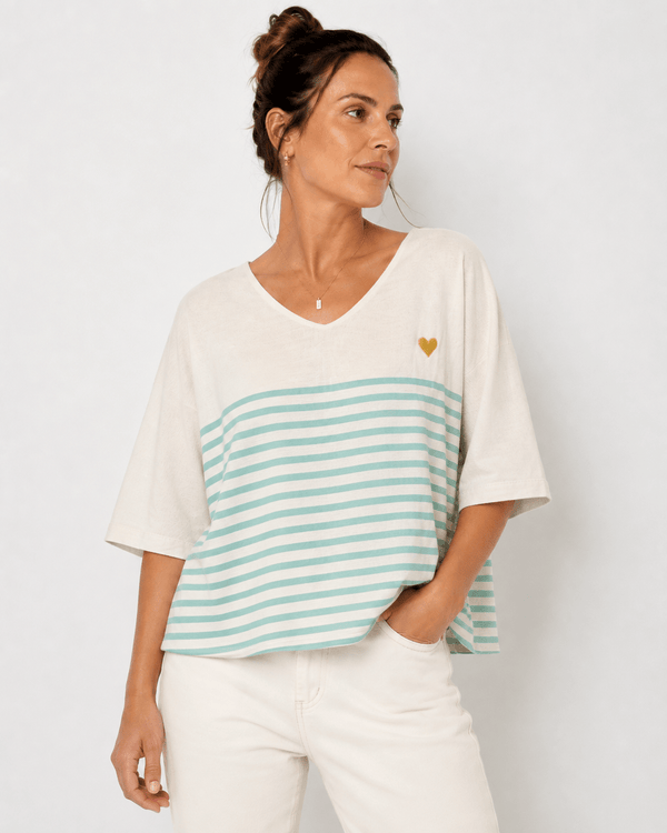 Monday Stripe Knit Tee - Must Boutique