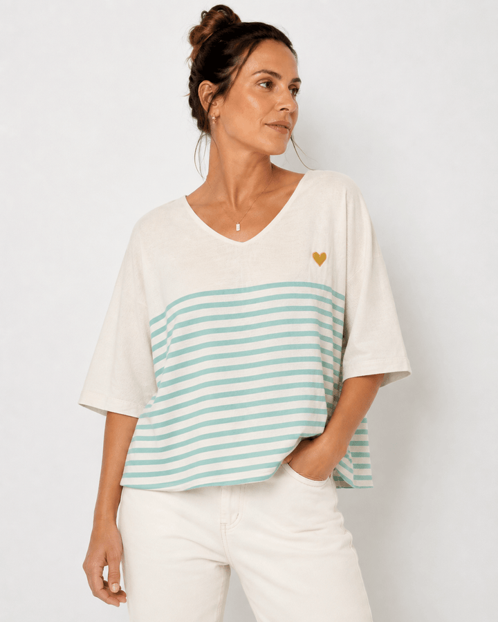 Monday Stripe Knit Tee - Must Boutique