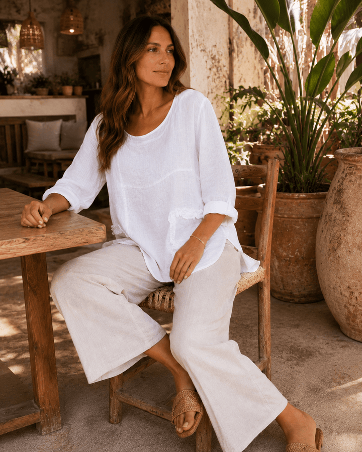 Noah Linen Top - Must Boutique