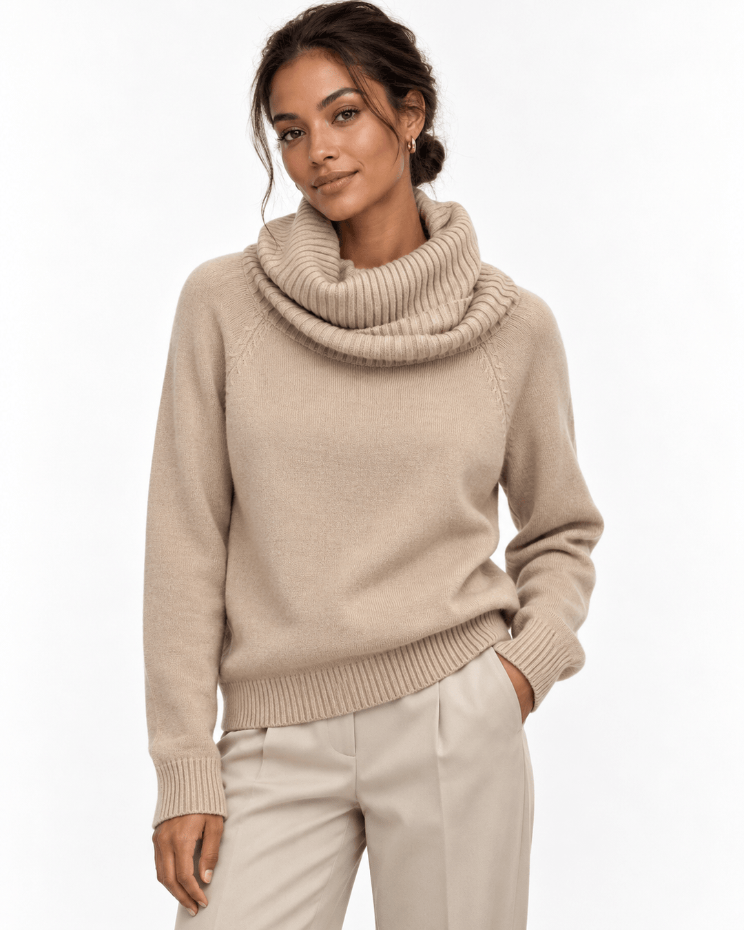 Paulina cowl Neck Sweater - Must Boutique