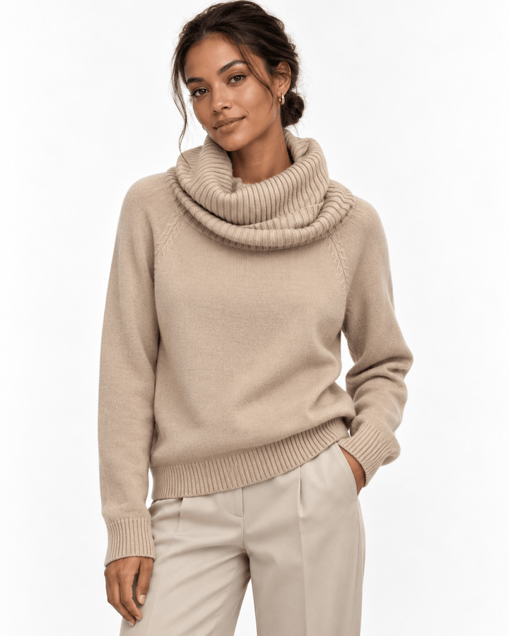 Paulina cowl Neck Sweater - Must Boutique