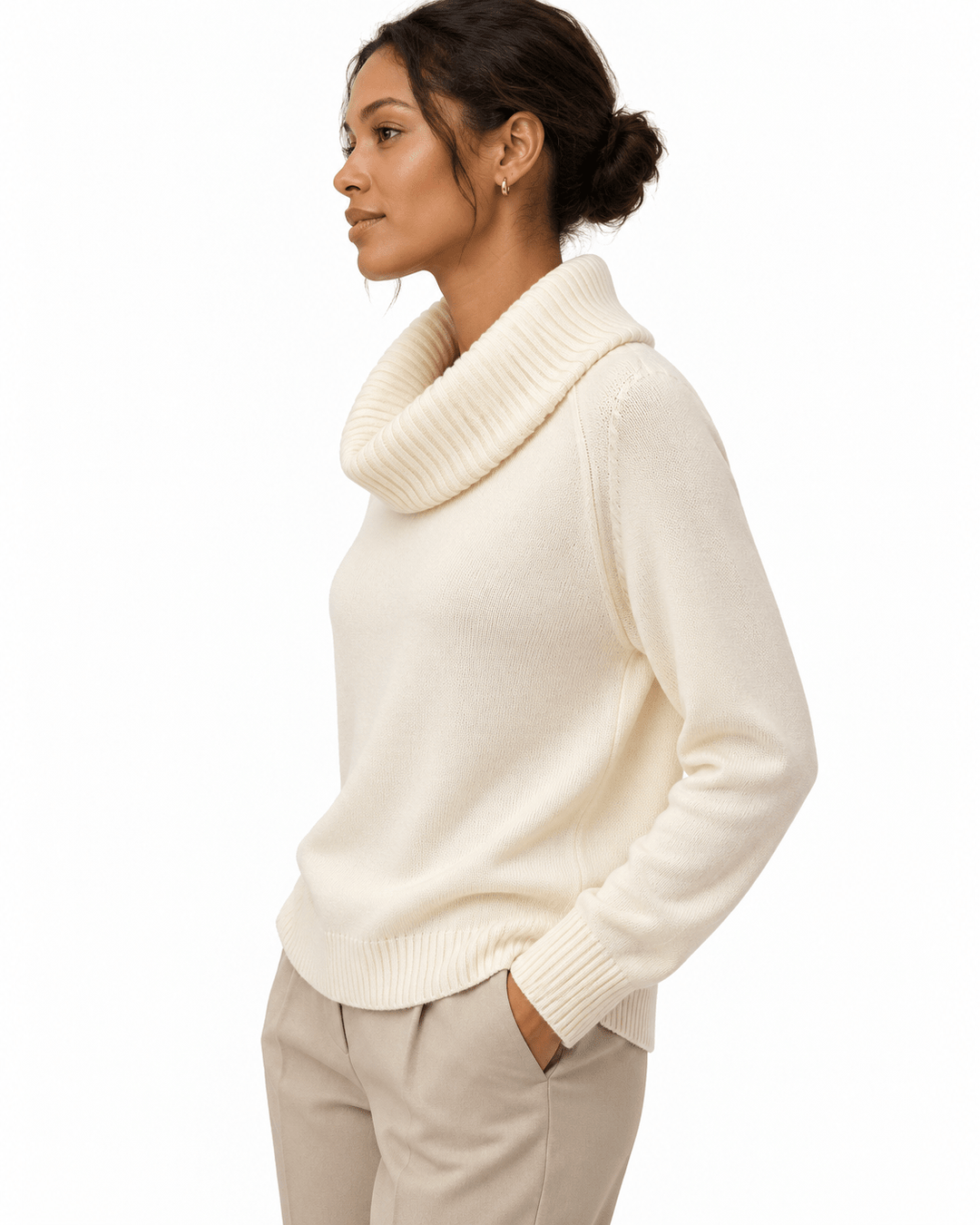 Paulina cowl Neck Sweater - Must Boutique