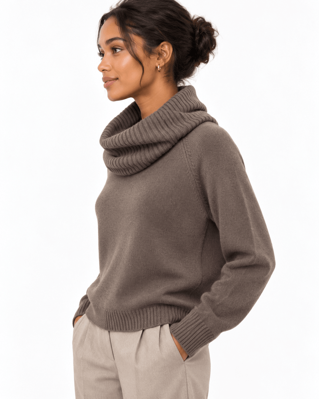 Paulina cowl Neck Sweater - Must Boutique