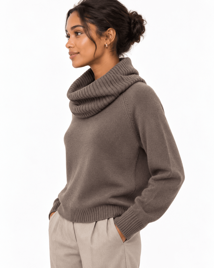 Paulina cowl Neck Sweater - Must Boutique