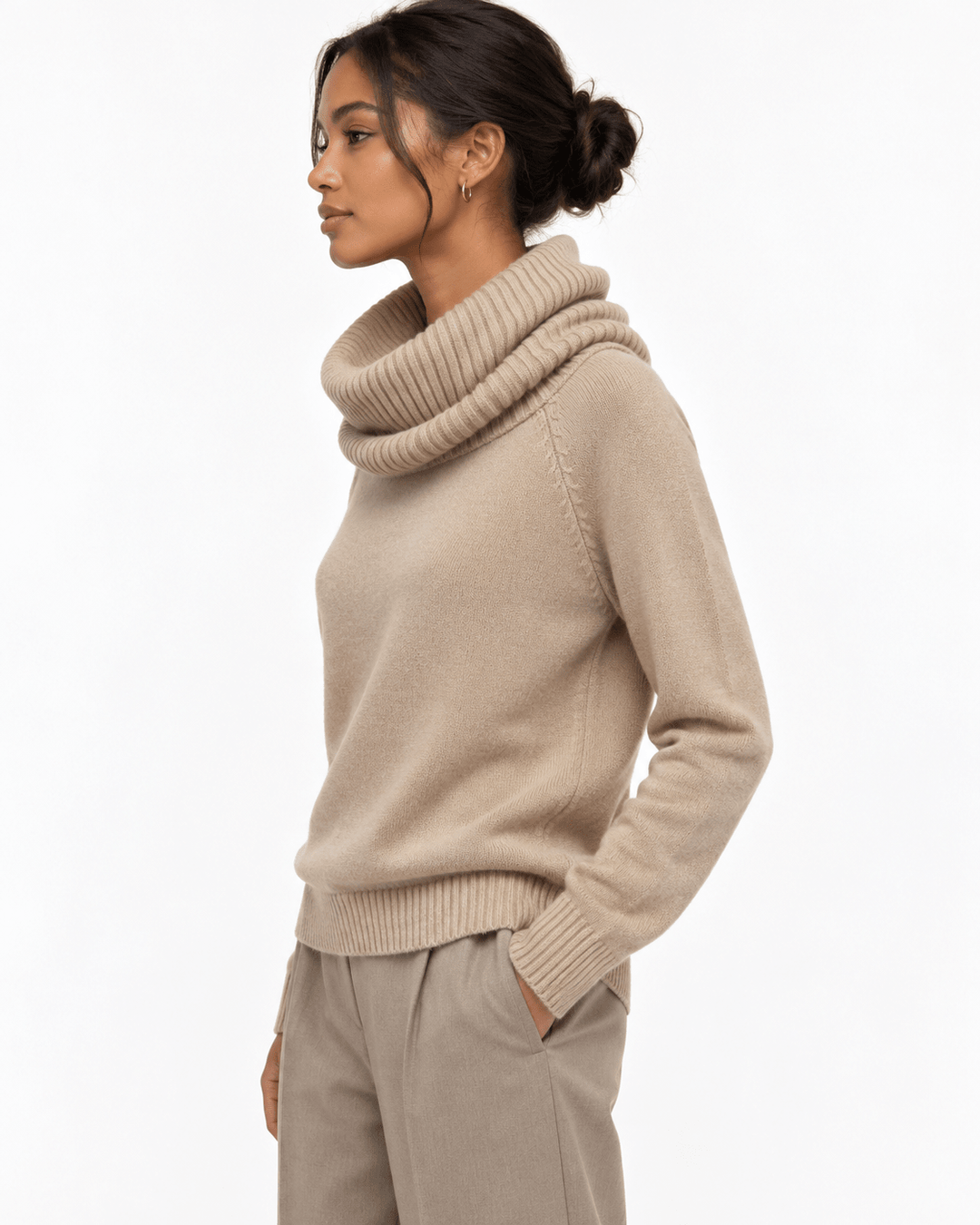 Paulina cowl Neck Sweater - Must Boutique