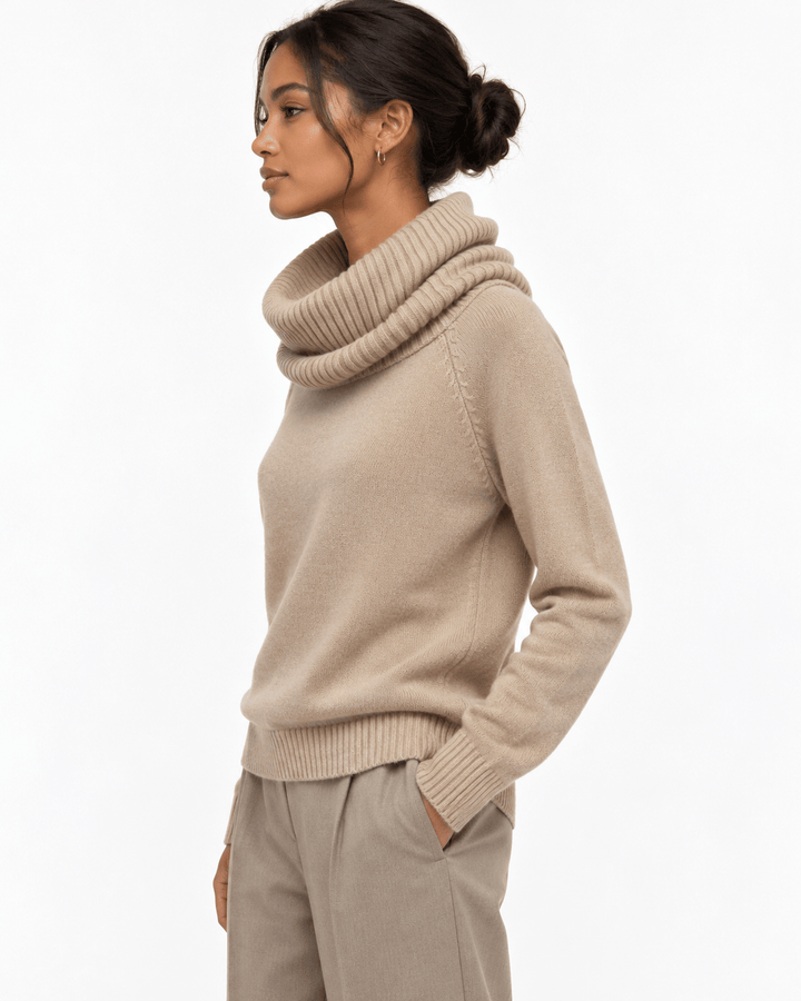 Paulina cowl Neck Sweater - Must Boutique