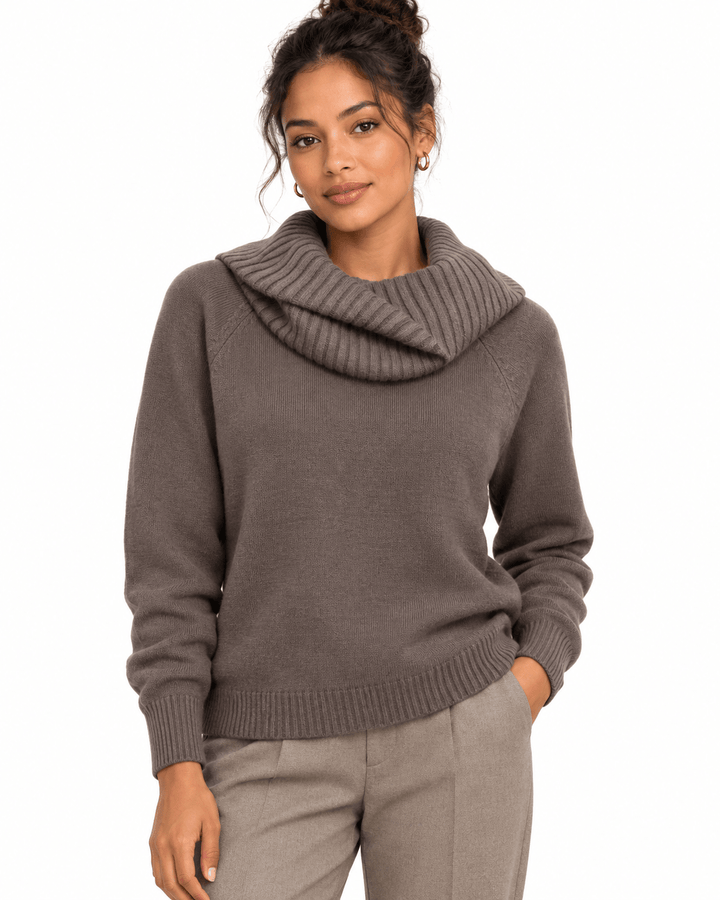 Paulina cowl Neck Sweater - Must Boutique