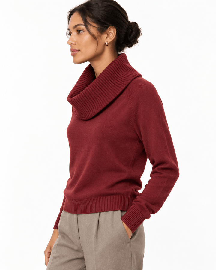 Paulina cowl Neck Sweater - Must Boutique