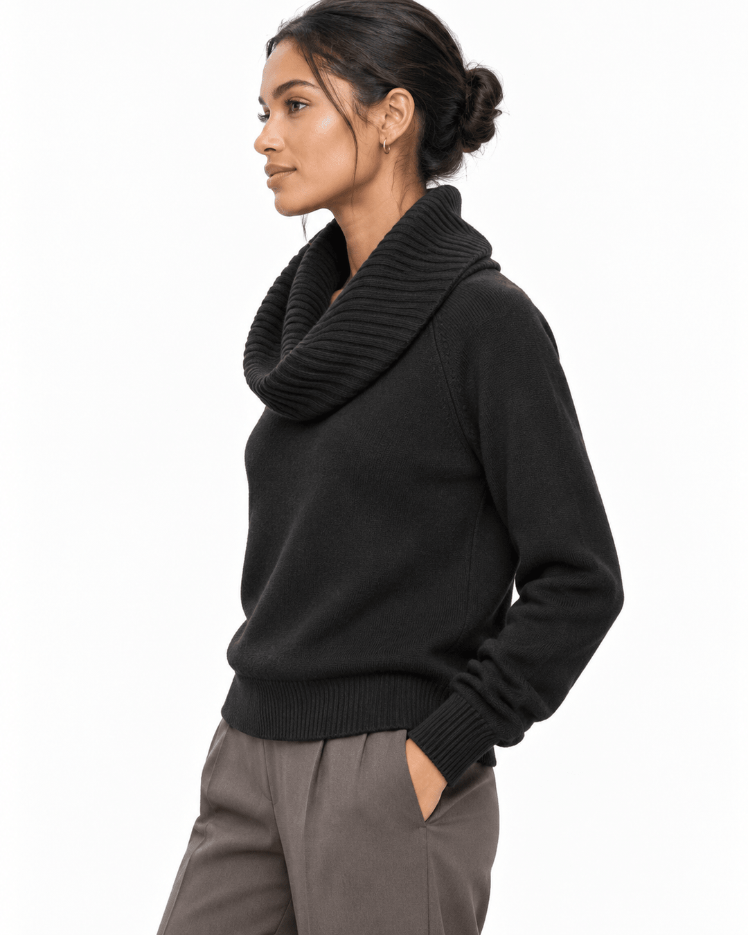 Paulina cowl Neck Sweater - Must Boutique