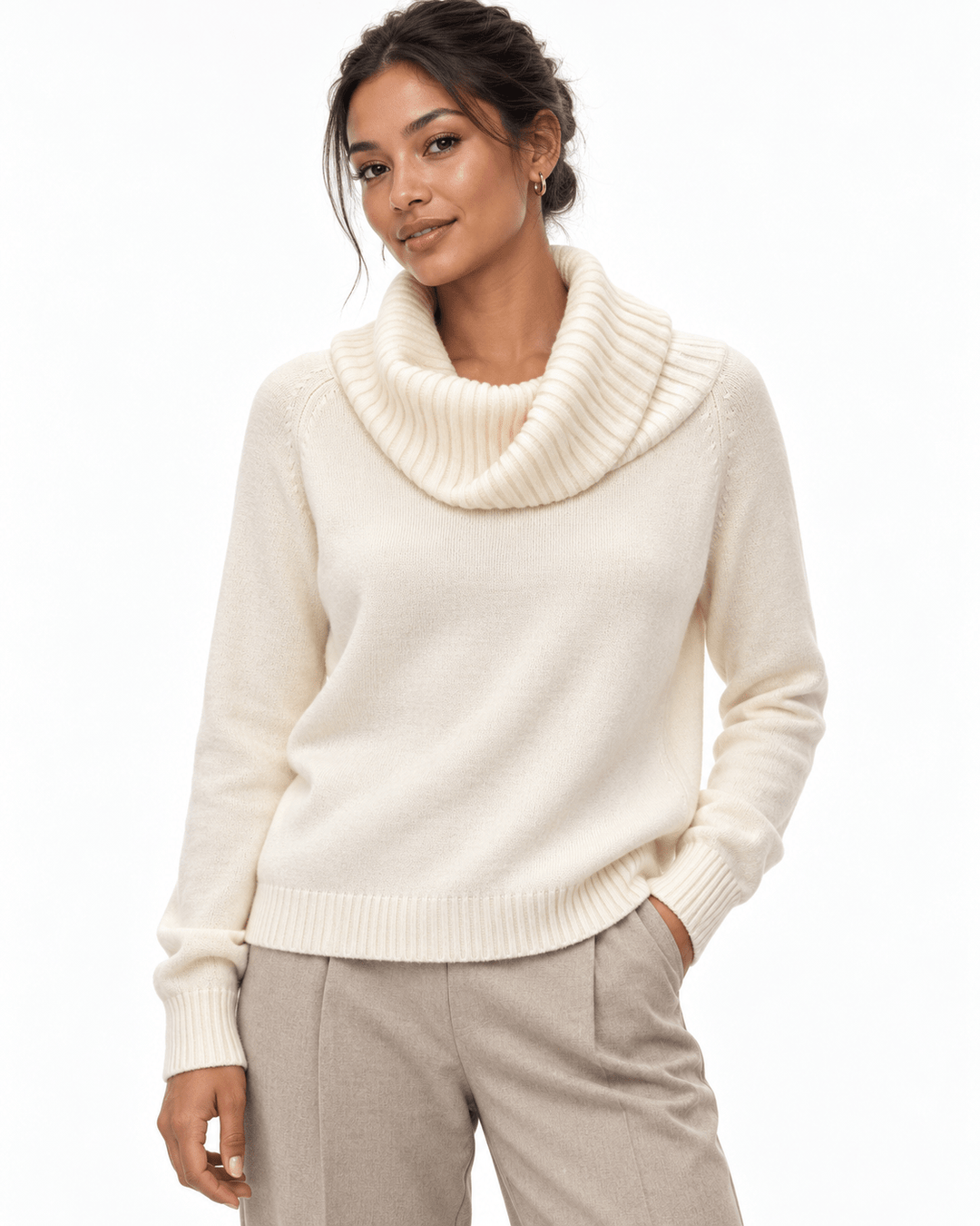 Paulina cowl Neck Sweater - Must Boutique