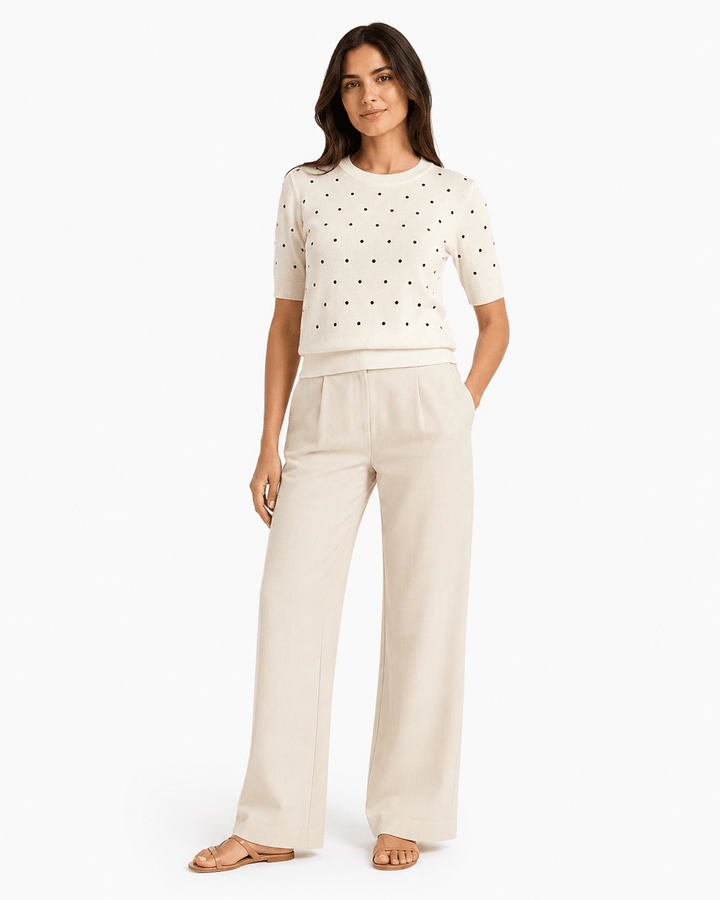 Polka Dot Knit Top - Must Boutique