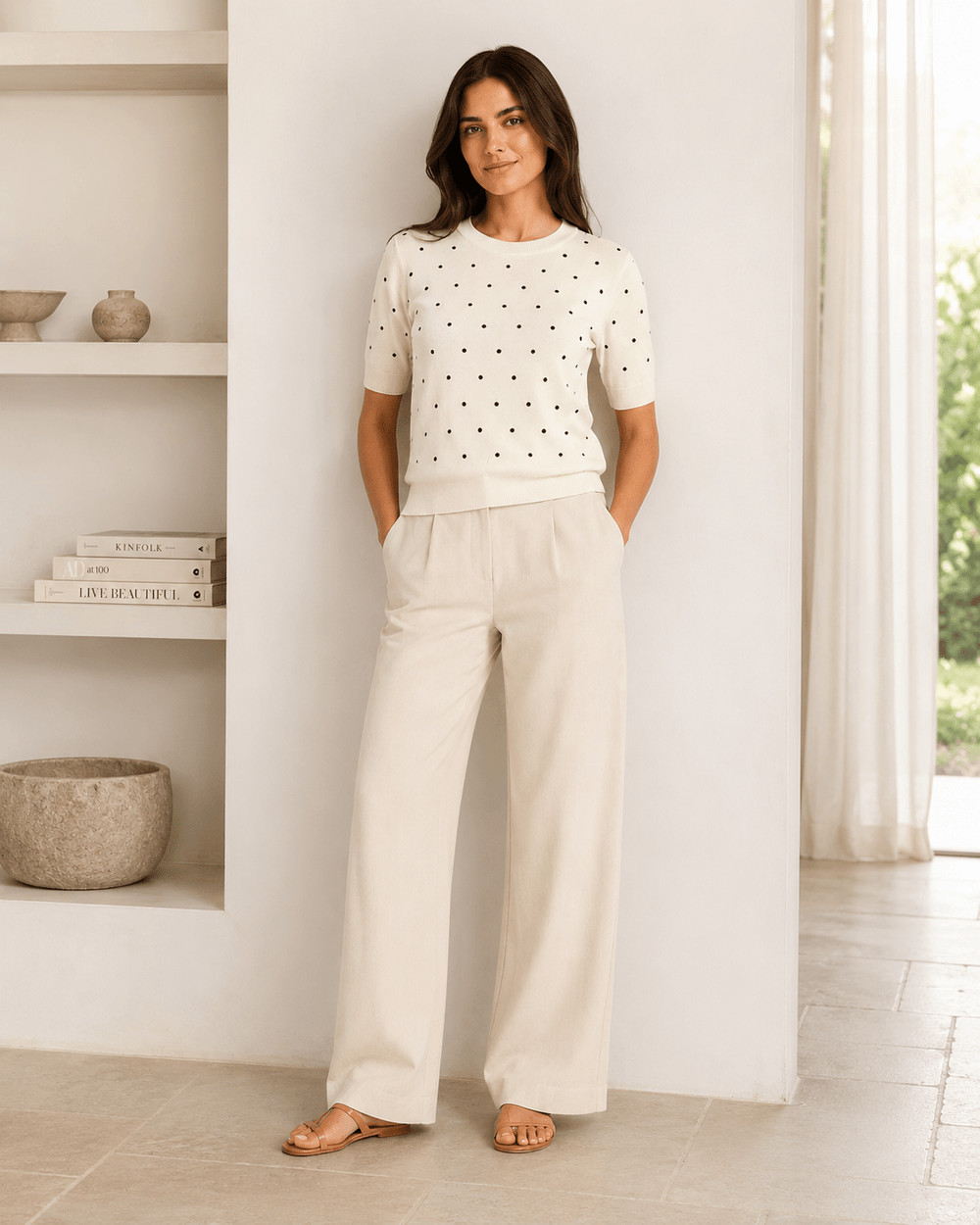 Polka Dot Knit Top - Must Boutique