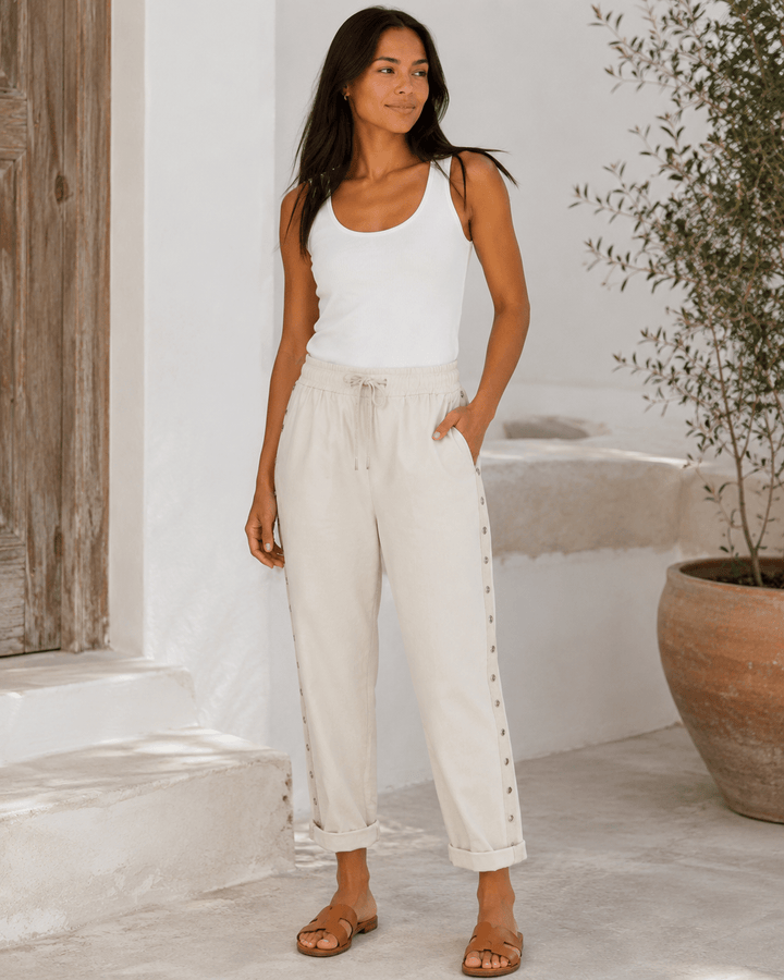 Reena Studded Side Jogger Pants - Must Boutique