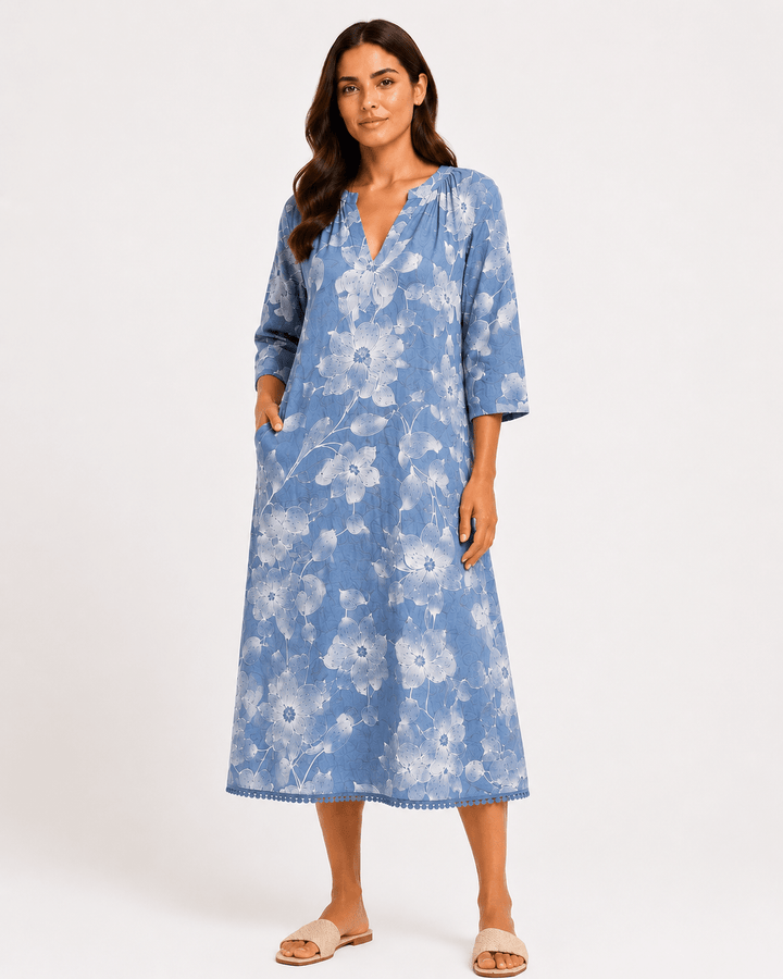Rio Floral Linen Dress - Must Boutique