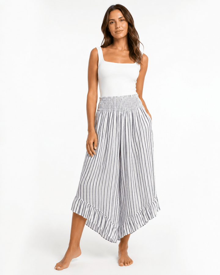 Rodrigo Linen Ruffle Culottes - Must Boutique
