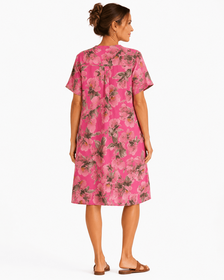 Rosalie Floral V-Neck Dress - Must Boutique