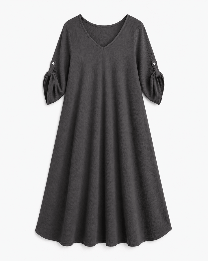 Sahara Roll - Tab Sleeve Muslin Maxi Dress - Must Boutique