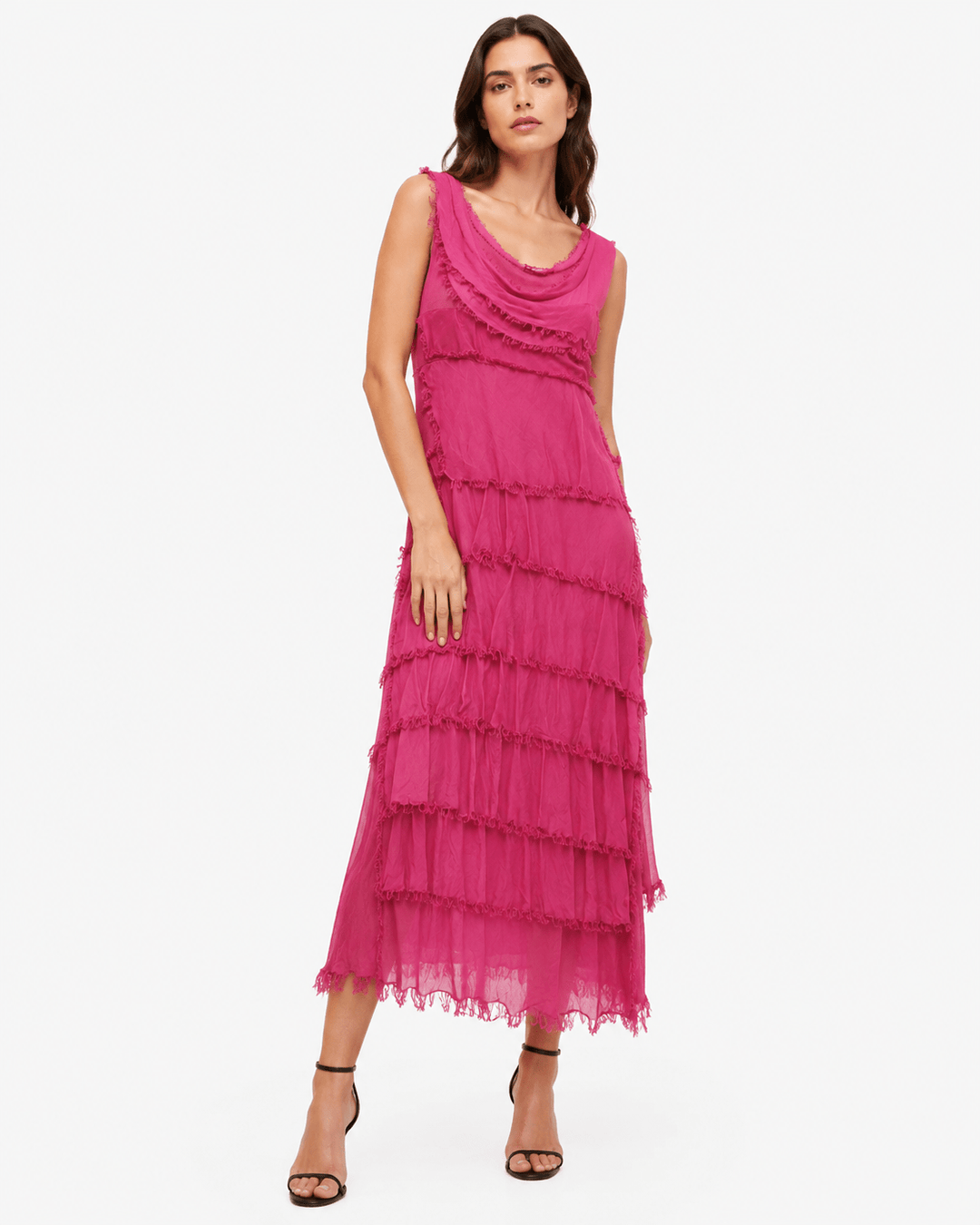 Sara Silk Layered dress - Must Boutique