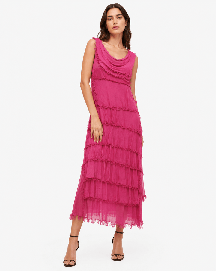 Sara Silk Layered dress - Must Boutique