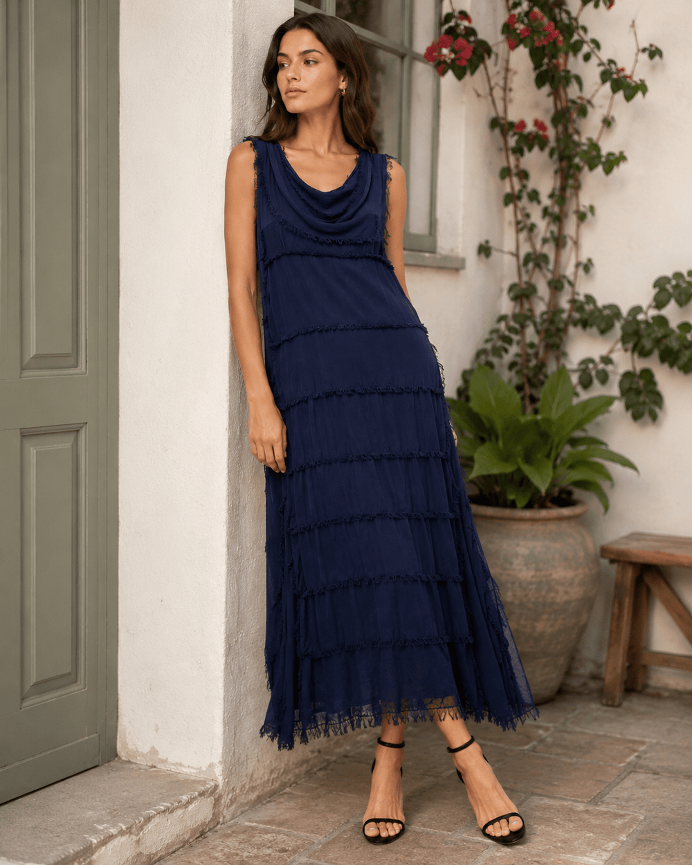 Sara Silk Layered dress - Must Boutique