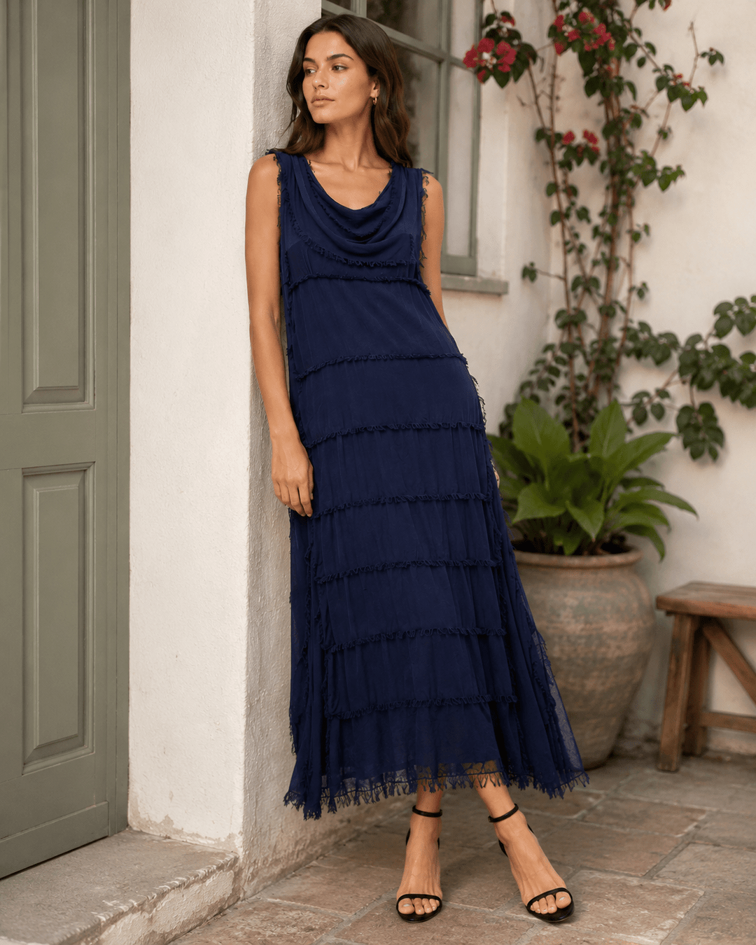 Sara Silk Layered dress - Must Boutique