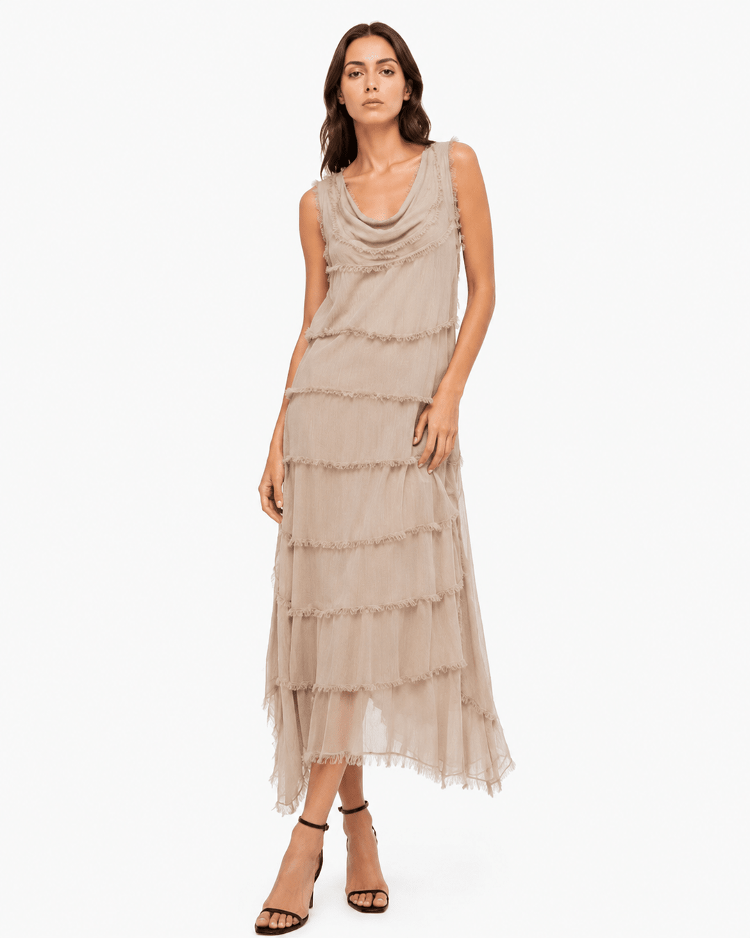 Sara Silk Layered dress - Must Boutique