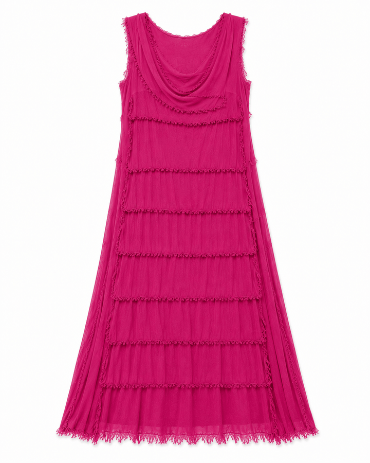 Sara Silk Layered dress - Must Boutique