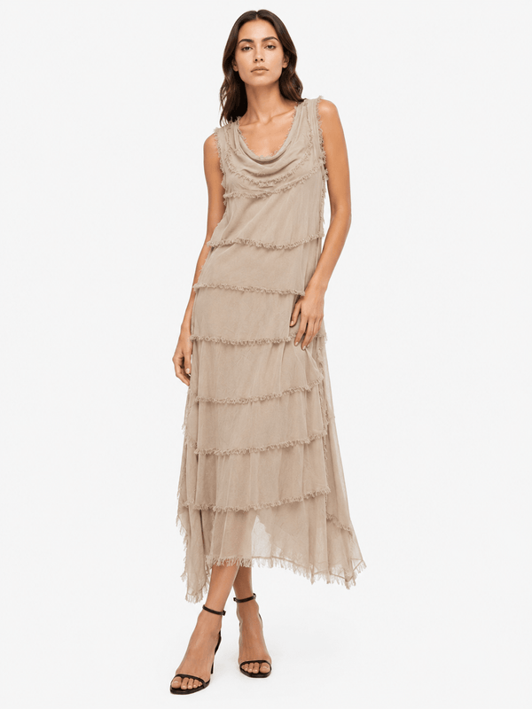 Sara Silk Layered dress - Must Boutique