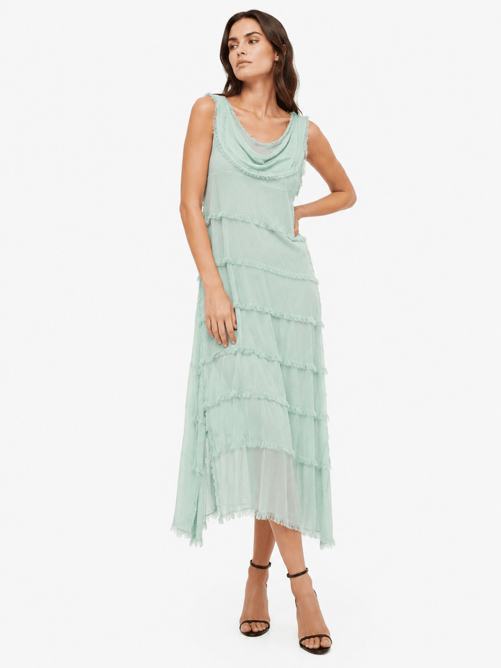 Sara Silk Layered dress - Must Boutique