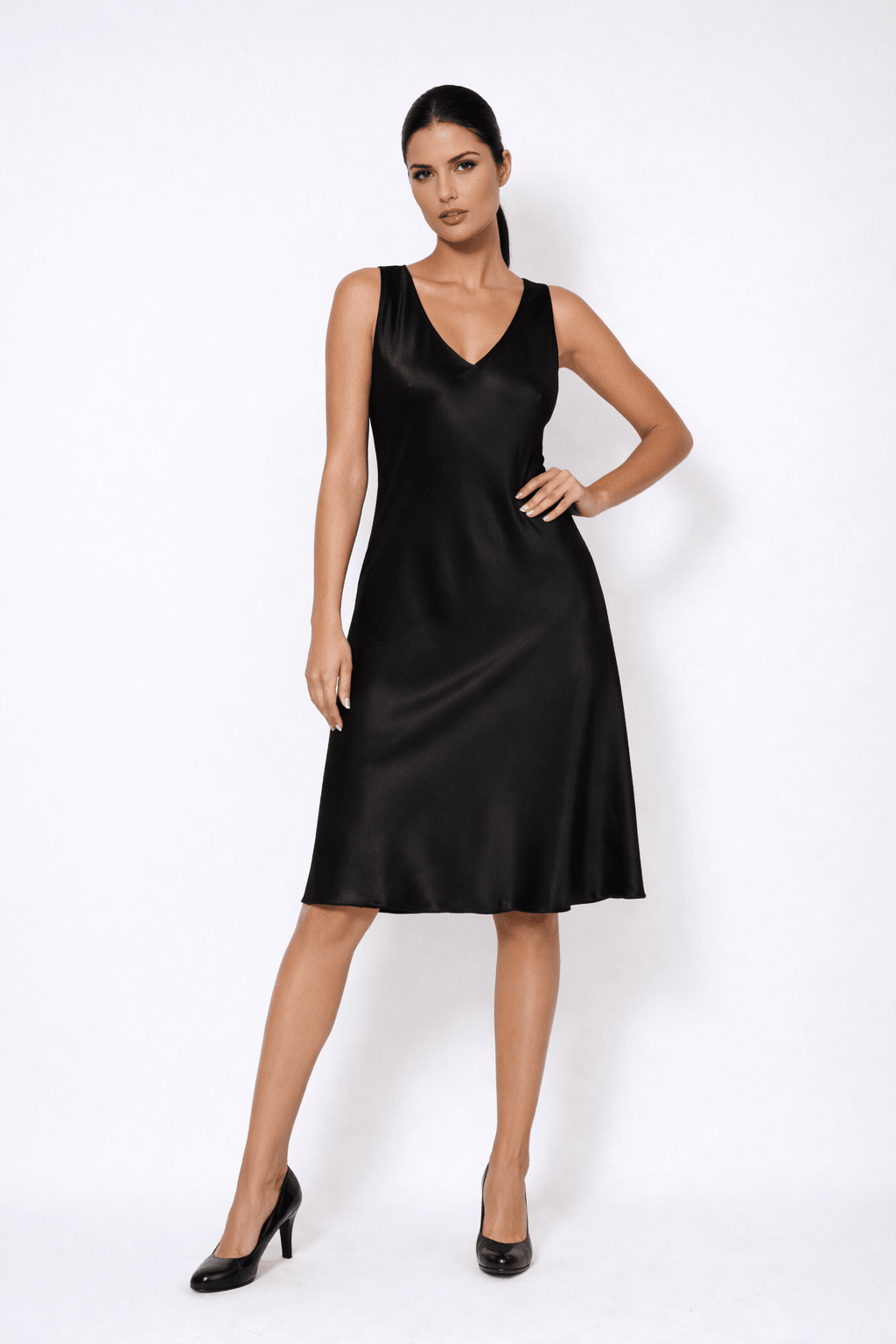 Satin Slip Midi Dress - Must Boutique