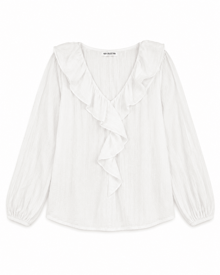 Scarlett V-Neck Ruffle Top - Must Boutique