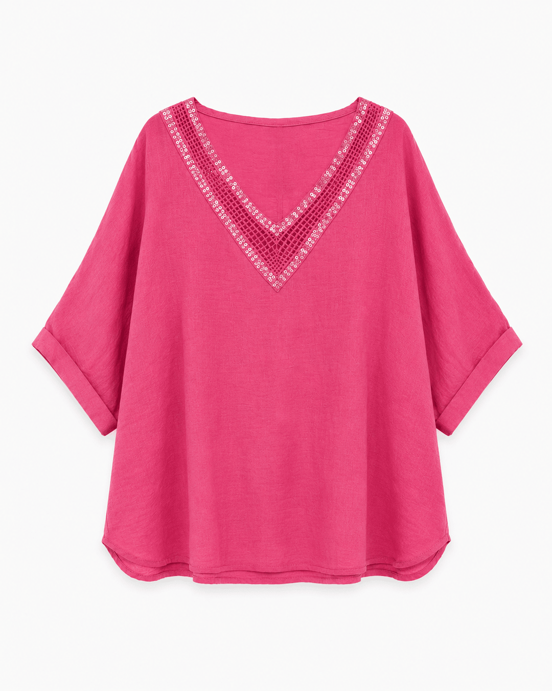 Sequin V-Neck top - Must Boutique