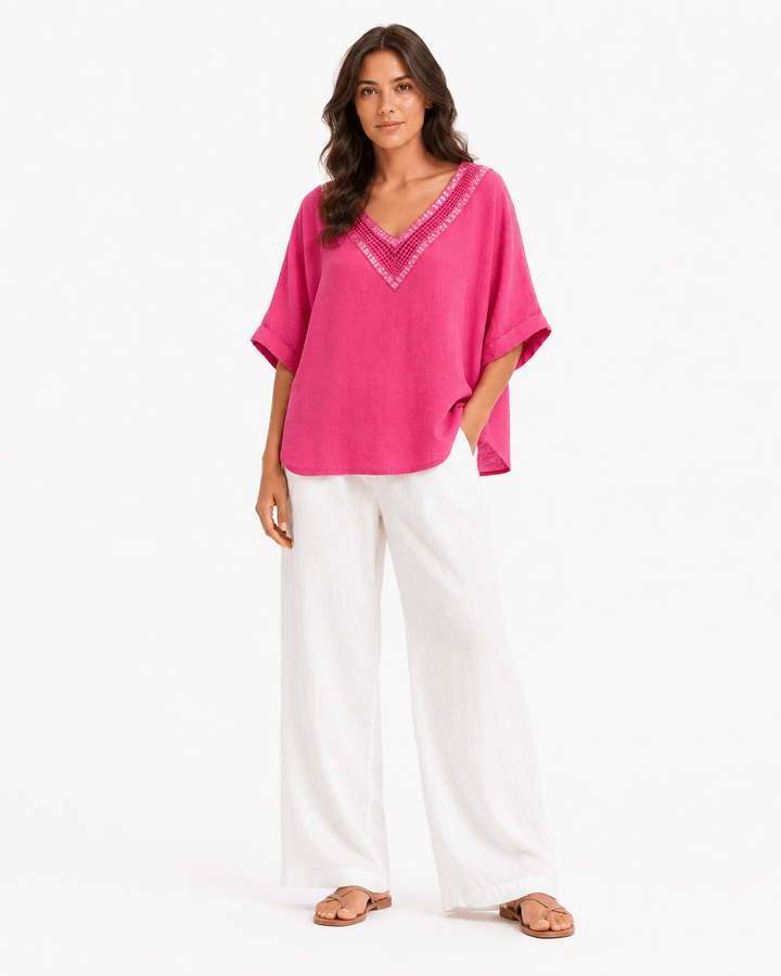 Sequin V-Neck top - Must Boutique
