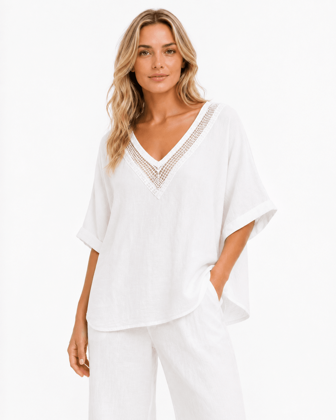 Sequin V-Neck top - Must Boutique