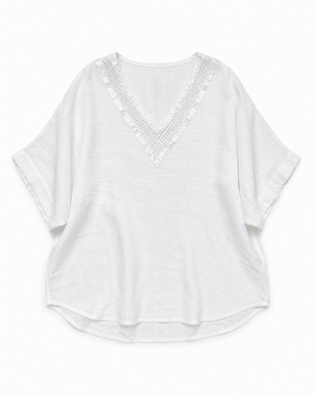 Sequin V-Neck top - Must Boutique