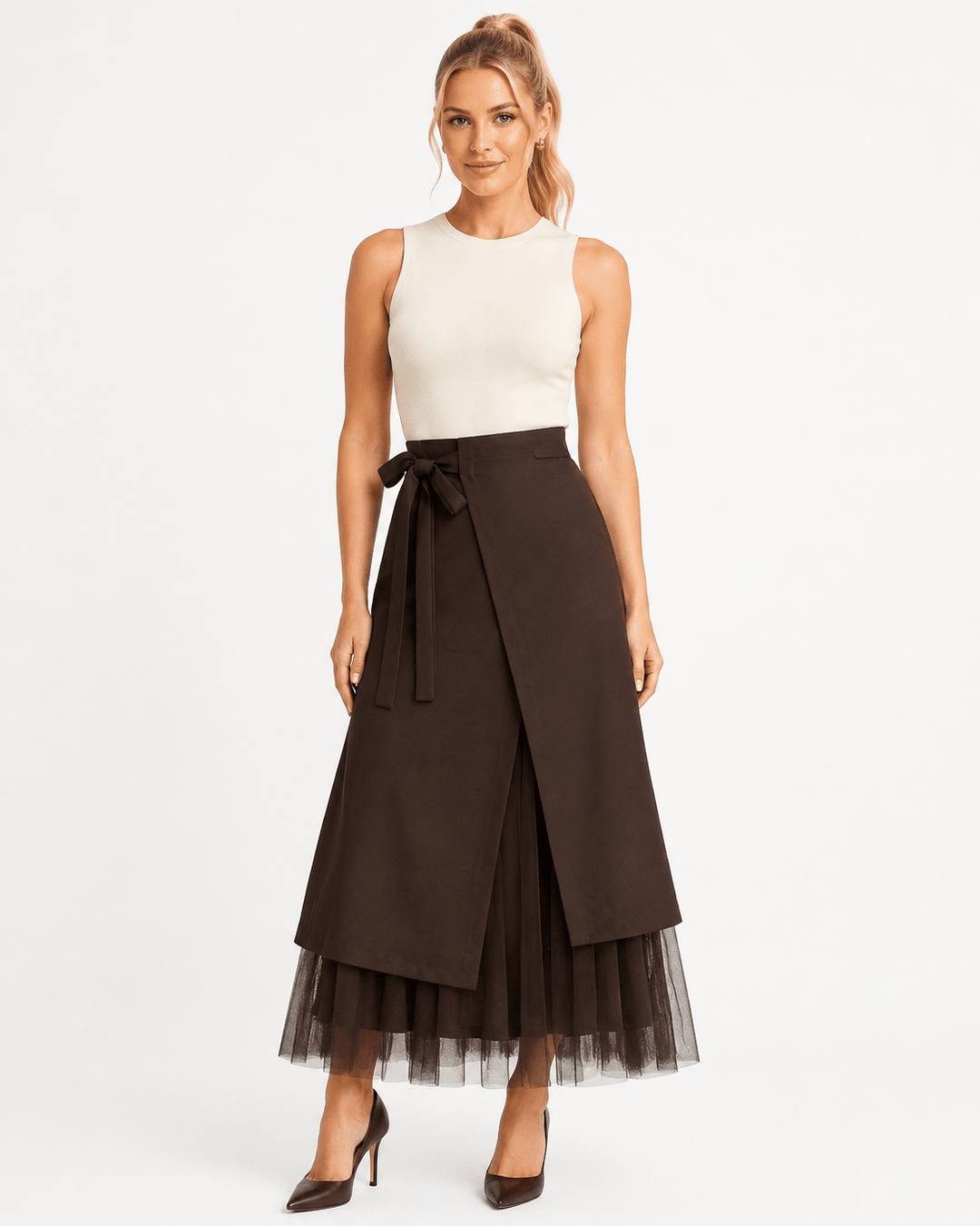 Seville Tie-Waist Tulle Skirt - Must Boutique