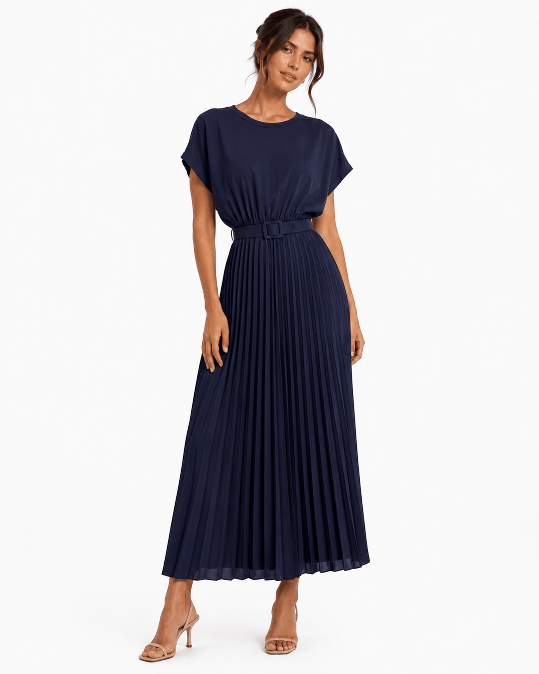 Sienna Satin Pleated dress - Must Boutique