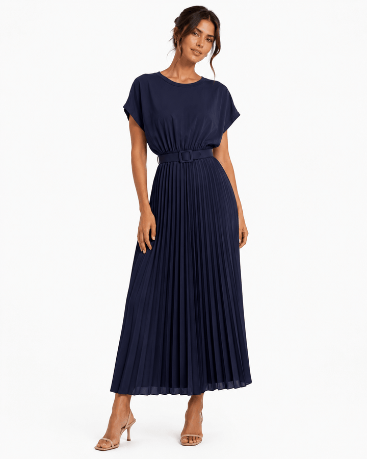 Sienna Satin Pleated dress - Must Boutique