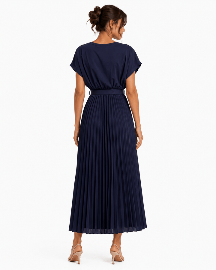 Sienna Satin Pleated dress - Must Boutique