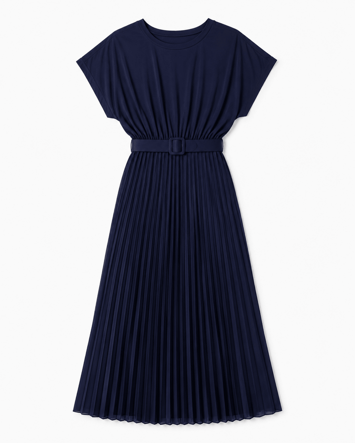 Sienna Satin Pleated dress - Must Boutique
